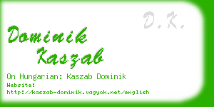 dominik kaszab business card